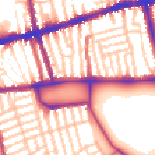 Daytime road noise heatmap for SW4 9SH