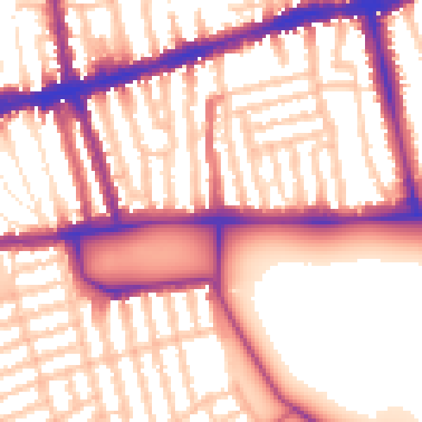 Daytime road noise heatmap for SW4 9SQ
