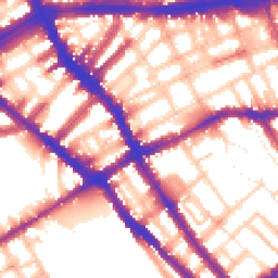 Daytime road noise heatmap for SW5 0AG