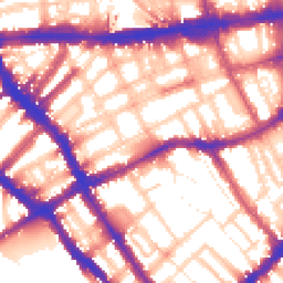Daytime road noise heatmap for SW5 0AJ