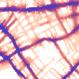 Daytime road noise heatmap for SW5 0AW