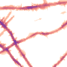 Night-time road noise heatmap for SW5 0AW