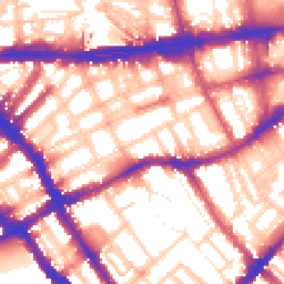 Daytime road noise heatmap for SW5 0AY