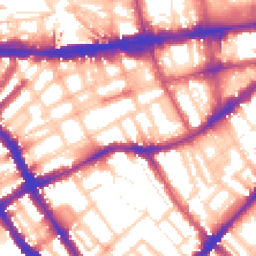 Daytime road noise heatmap for SW5 0AZ