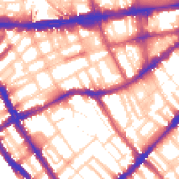 Daytime road noise heatmap for SW5 0BA