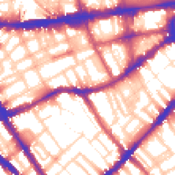 Daytime road noise heatmap for SW5 0BE