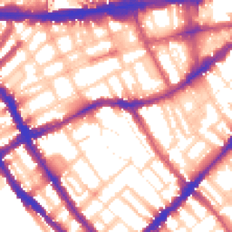 Daytime road noise heatmap for SW5 0BJ
