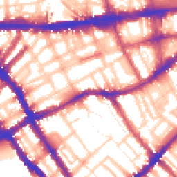 Daytime road noise heatmap for SW5 0BL