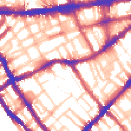 Daytime road noise heatmap for SW5 0BQ