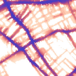 Daytime road noise heatmap for SW5 0DA