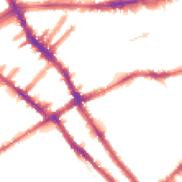 Night-time road noise heatmap for SW5 0DA