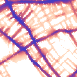 Daytime road noise heatmap for SW5 0DB