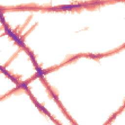 Night-time road noise heatmap for SW5 0DG