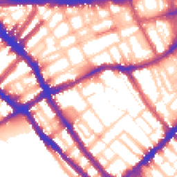 Daytime road noise heatmap for SW5 0DH