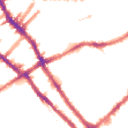 Night-time road noise heatmap for SW5 0DL