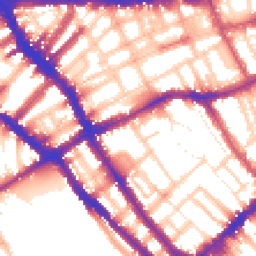 Daytime road noise heatmap for SW5 0DN