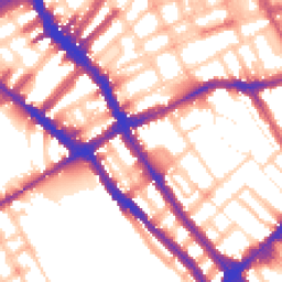 Daytime road noise heatmap for SW5 0DU