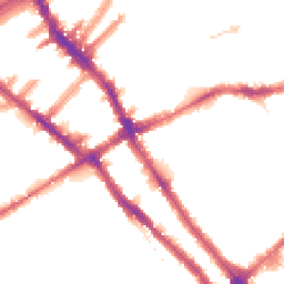 Night-time road noise heatmap for SW5 0DX