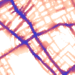 Daytime road noise heatmap for SW5 0DY