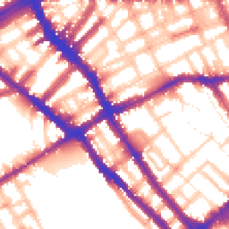 Daytime road noise heatmap for SW5 0EA