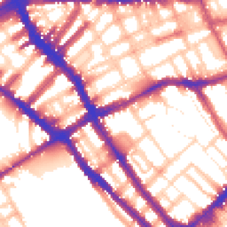 Daytime road noise heatmap for SW5 0ED