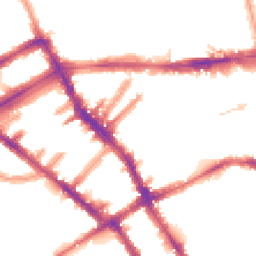 Night-time road noise heatmap for SW5 0EN