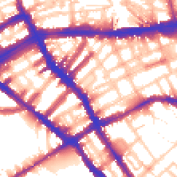 Daytime road noise heatmap for SW5 0ET