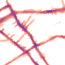 Night-time road noise heatmap for SW5 0ET