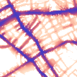 Daytime road noise heatmap for SW5 0EU