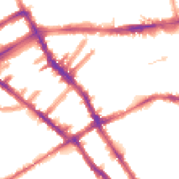 Night-time road noise heatmap for SW5 0EU
