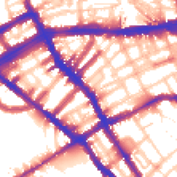 Daytime road noise heatmap for SW5 0EX