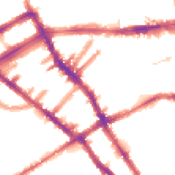 Night-time road noise heatmap for SW5 0EX
