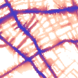 Daytime road noise heatmap for SW5 0HE