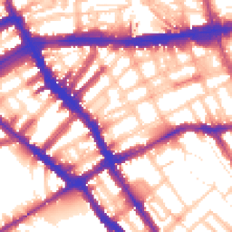 Daytime road noise heatmap for SW5 0HF