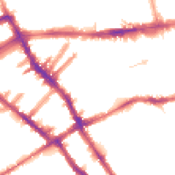Night-time road noise heatmap for SW5 0HG