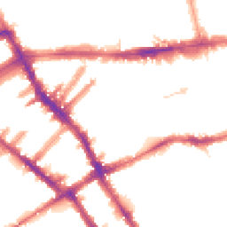 Night-time road noise heatmap for SW5 0HJ