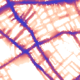 Daytime road noise heatmap for SW5 0JG