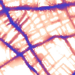 Daytime road noise heatmap for SW5 0JQ