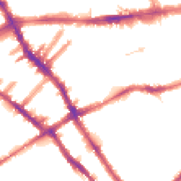 Night-time road noise heatmap for SW5 0JQ