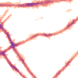 Night-time road noise heatmap for SW5 0LP