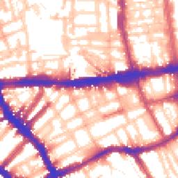 Daytime road noise heatmap for SW5 0NE
