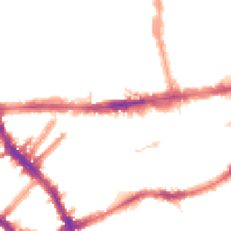 Night-time road noise heatmap for SW5 0NE