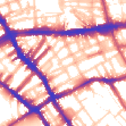 Daytime road noise heatmap for SW5 0PL