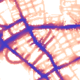 Daytime road noise heatmap for SW5 0RP