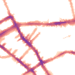 Night-time road noise heatmap for SW5 0TD