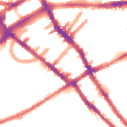 Night-time road noise heatmap for SW5 9BY