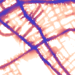 Daytime road noise heatmap for SW5 9DL