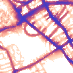 Daytime road noise heatmap for SW5 9DY
