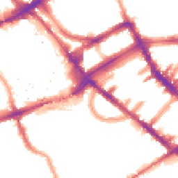 Night-time road noise heatmap for SW5 9EG