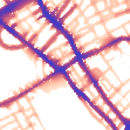 Daytime road noise heatmap for SW5 9HX
